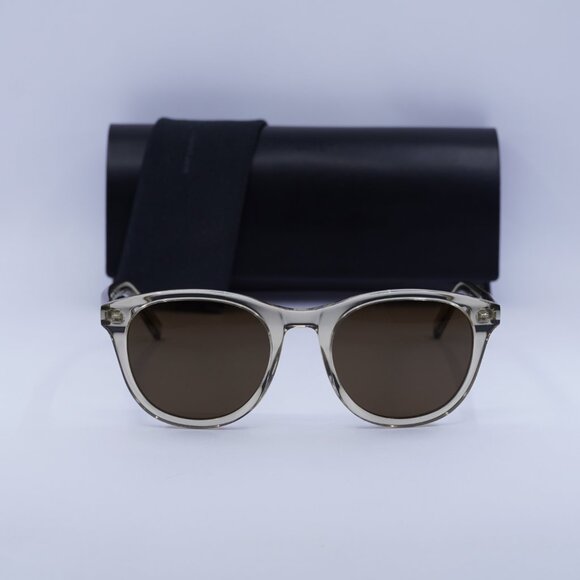 Final Price! Saint Laurent SL401 008 Transparent/Brown Sunglasses main image 7